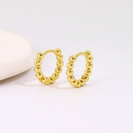 Picture of Hypoallergenic Gold Plated Copper or Brass Huggie Earrings with Easy Return