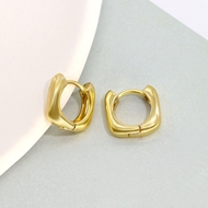 Picture of Purchase Gold Plated Delicate Huggie Earrings with Wow Elements
