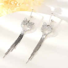 Show details for Impressive White Cubic Zirconia Tassel Earrings at Great Low Price