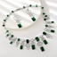 Show details for Stylish Big Blue Necklace and Earring Set