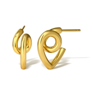 Picture of Famous Medium Gold Plated Small Hoop Earrings