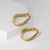 Picture of Good Cubic Zirconia Gold Plated Huggie Earrings