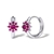 Picture of Sparkly Flower Delicate Huggie Earrings