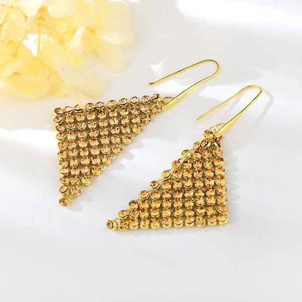 Picture of Great Swarovski Element Yellow Dangle Earrings