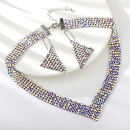 Show details for Impressive White Swarovski Element 2 Piece Jewelry Set with Low MOQ