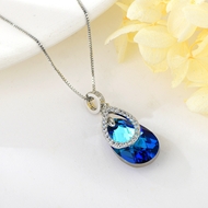 Show details for Zinc Alloy Swarovski Element Pendant Necklace with Full Guarantee