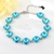 Picture of Great Value Blue Platinum Plated Fashion Bracelet with Member Discount
