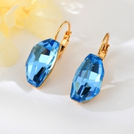 Show details for Charming Blue Swarovski Element Dangle Earrings As a Gift
