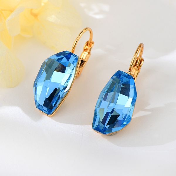 Picture of Charming Blue Swarovski Element Dangle Earrings As a Gift