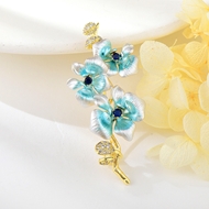 Show details for Sparkling Big Flowers & Plants Brooche