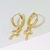 Picture of Fashion Cubic Zirconia Copper or Brass Dangle Earrings