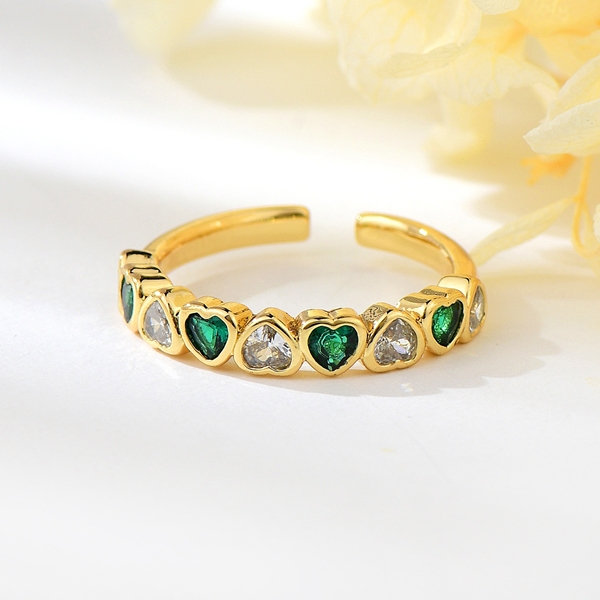 Picture of Delicate Small Green Adjustable Ring