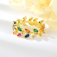 Show details for Designer Gold Plated Cubic Zirconia Adjustable Ring with 3~7 Day Delivery