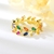 Picture of Designer Gold Plated Cubic Zirconia Adjustable Ring with 3~7 Day Delivery