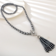 Show details for Classic Copper or Brass Y Necklace with Worldwide Shipping