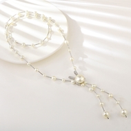 Show details for Low Price Platinum Plated White Y Necklace from Trust-worthy Supplier