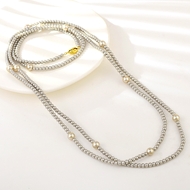 Show details for Trendy Gold Plated Copper or Brass Layered Necklace with No-Risk Refund