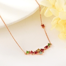 Show details for Nice Cubic Zirconia Rose Gold Plated Short Statement Necklace