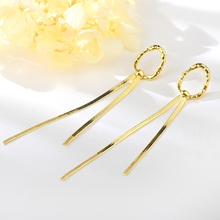 Show details for Distinctive Gold Plated Classic Tassel Earrings of Original Design
