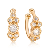 Picture of Nice Cubic Zirconia Gold Plated Clip On Earrings