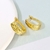 Picture of Copper or Brass Gold Plated Huggie Earrings in Flattering Style