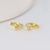 Picture of Inexpensive Gold Plated Copper or Brass Huggie Earrings from Reliable Manufacturer