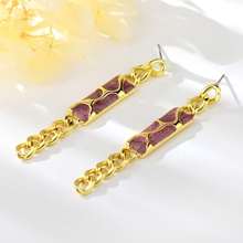 Show details for Great Enamel Gold Plated Dangle Earrings