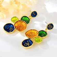 Show details for Shop Gold Plated Enamel Dangle Earrings with Unbeatable Quality