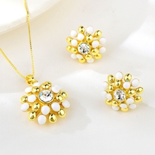 Show details for Eye-Catching White Dubai 2 Piece Jewelry Set with Member Discount