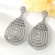 Show details for Popular Cubic Zirconia Big Dangle Earrings