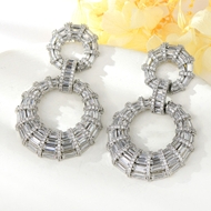 Show details for Luxury White Dangle Earrings with Fast Shipping