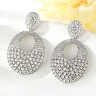 Show details for Copper or Brass Big Dangle Earrings with Full Guarantee