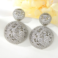 Show details for New Season White Copper or Brass Dangle Earrings with SGS/ISO Certification