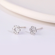 Picture of Purchase Platinum Plated Cubic Zirconia Stud Earrings Exclusive Online