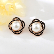 Picture of Sparkly Big Artificial Pearl Big Stud Earrings