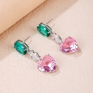 Picture of Fast Selling Colorful Love & Heart Dangle Earrings For Your Occasions