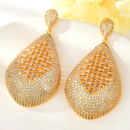 Show details for Luxury Gold Plated Dangle Earrings with Worldwide Shipping