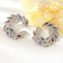 Show details for Shop Platinum Plated Cubic Zirconia Dangle Earrings with Wow Elements