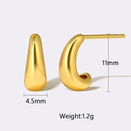 Picture of Copper or Brass Gold Plated Small Hoop Earrings From Reliable Factory