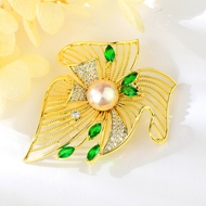Show details for Fashion Cubic Zirconia Flowers & Plants Brooche