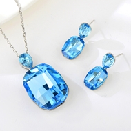 Show details for Geometric Blue 2 Piece Jewelry Set with Speedy Delivery
