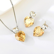 Show details for Great Value Yellow Zinc Alloy 2 Piece Jewelry Set with Full Guarantee
