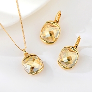Show details for Irresistible Yellow Geometric 2 Piece Jewelry Set As a Gift