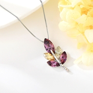Show details for Leaf Purple Pendant Necklace Wholesale Price