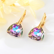 Show details for Big Swarovski Element Dangle Earrings of Original Design