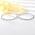 Picture of Irresistible White Platinum Plated Huggie Earrings As a Gift
