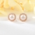 Picture of New Season White 925 Sterling Silver Big Stud Earrings with SGS/ISO Certification