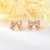 Picture of Affordable Rose Gold Plated Bow Big Stud Earrings From Reliable Factory