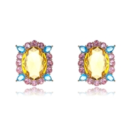 Picture of Pretty Cubic Zirconia Yellow Big Stud Earrings