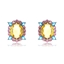 Show details for Pretty Cubic Zirconia Yellow Big Stud Earrings